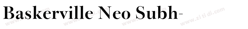 Baskerville Neo Subh字体转换